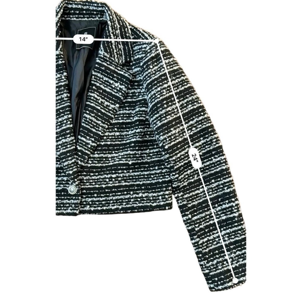 Bagatelle Collection Black Tweed Blazer Size M - Picture 5 of 9